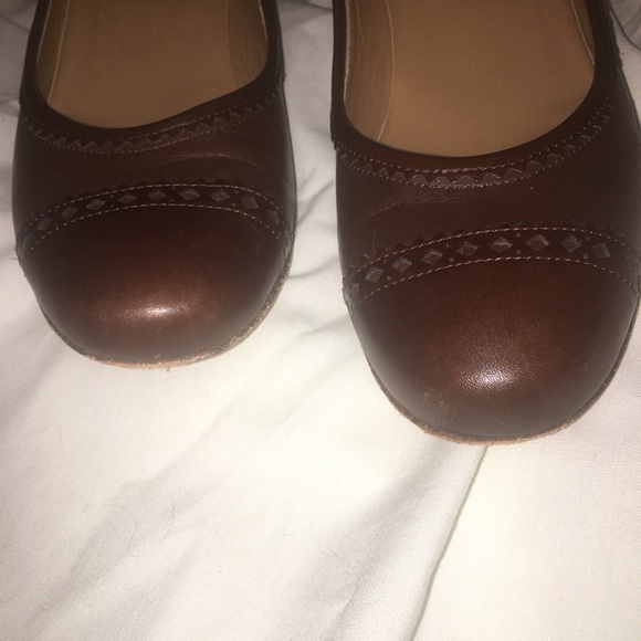 Rafaela Brown Leather Heels Size 36 - Picture 3 of 8